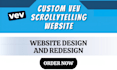 design professional vev scrollytelling website redesign interactive vev website