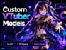 design anime vtuber vrm model, live2d avatar and 3d vtuber rigging