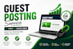 publish guest posts on high authority websites