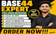 base44 expert, fix base 44 bugs, debug, develop base44 app, base 44 integration