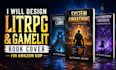 design a litrpg book cover and gamelit cover for amazon KDP