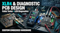 create custom xlr4 audio, cable tester, led diagnostic and embedded pcb systems