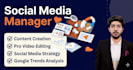 be your social media manager and content creator with SEO research