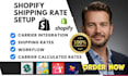 setup shopify shipping rate shipx easyship smart cbb sendcloud drcart shipzip