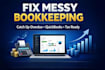 do quickbooks online cleanup, catchup bookkeeping and bank reconciliation