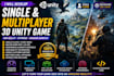 develop single and multiplayer 3d unity game