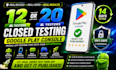 provide 12 testers google play console android beta testing 14 day play console