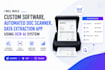 custom software, automated doc scanner, data extraction app using ocr ai system