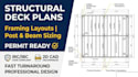 design structural deck framing plans with post and beam sizing