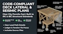 design code compliant deck seismic bracing and lateral load plans