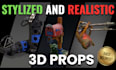 create game ready 3d props in stylized or realistic style