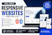 build a responsive HTML and CSS website or landing page