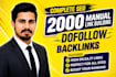 do monthly link building outreach, niche edits, guest post
