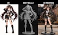 convert 2d to 3d model, sculpt 3d figurine from image to stl 3d printing