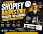build professional shopify bookstore website for author or author shopify store