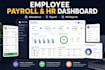 create employee payroll spreadsheet, attendance tracker and HR dashboard