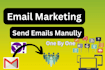 be manually send emails one by one