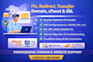 fix, transfer domain, sub domain cpanel dns, dkim mx records website  cloudflare