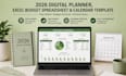 create a 2026 digital planner, excel budget spreadsheet and calendar template