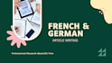 write professional french articles and blog posts