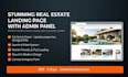 create a professional real estate landing page with admin panel