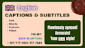 subtitle and caption your english video
