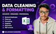 clean, format, split, merge excel data
