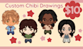draw you or a character in a chibi style