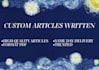 write a custom article on any topic you want