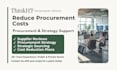 create procurement strategies and cost reduction plans