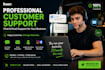 provide professional customer chat and email support for your business