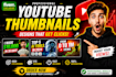 design professional and clickable youtube thumbnails