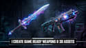 design high quality game ready 3d weapons and assets