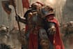 draw grimdark warhammer 40k character art and sci fi illustration