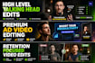 edit professional talking head and ad videos