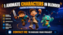 animate your rigged 3d character in blender