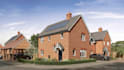render semi detached residence, UK housing development, allocated parking design