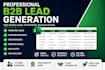 do b2b lead generation, web research and data entry
