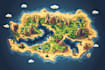 make unique hand drawn map vector illustration