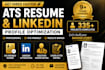 write an ats resume, CV and optimize your linkedin profile