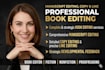 manuscript editing, copy, line and book editing book
