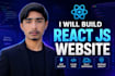 build modern react js frontend website