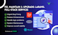 fix php laravel bugs and upgrade php laravel website