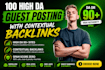 write high da guest blog backlinks with SEO guest posting services