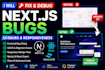 fix nextjs frontend bugs responsive and UI issues