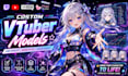design anime vtuber vrm model, live2d avatar and 3d vtuber rigging