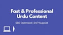 write SEO optimized urdu blogs articles in 48 hours