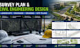 create professional survey plan landscape and civil engineering drawings