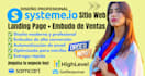 crear sitio web en systeme io, landing page, embudo y automatización