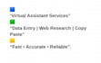 do data entry, web research, and virtual assistant tasks
